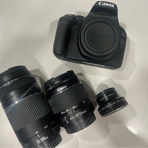Canon EOS 2000D Black Camera with EF-S 18-55mm Lens